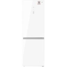 Двухкамерный холодильник Weissgauff WRK 185 Total NoFrost Inverter White Glass