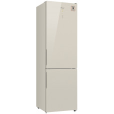 Двухкамерный холодильник Weissgauff WRK 2000 D Full NoFrost Inverter Beige Glass