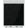 Электрическая плита GORENJE ECS5350WA, стеклокерамика, без крышки, белый/черный