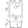 Врезная кухонная мойка OMOIKIRI Bosen 47 50х47см искусственный гранит