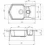 Мойка кухонная KitKraken Pond Graphite темно-серая (K-850M.7024)