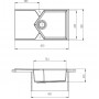Мойка кухонная KitKraken Sea Graphite темно-серая (K-850.7024)