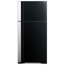 Холодильник Hitachi R-VG 662 PU7 GBK чёрное стекло, двухкамерный