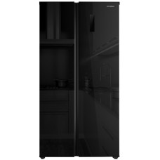 Холодильник Side by Side Hyundai CS5005FV черное стекло