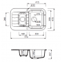 Кухонная мойка Marmorin Ignis Safari 2 чаши со сливной полкой 435 513 001