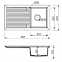 Кухонная мойка Marmorin Profir Cire Sand 1 чаша со сливной полкой 375 113 007