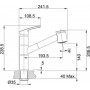 Кухонный смеситель Franke Rinsos с выдвижным изливом (хром),115.0278.244
