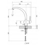 Кухонный смеситель Smeg MF8A2, антрацит