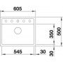 Кухонная мойка BLANCO DALAGO 6-F SILGRANIT белый с клапаном-автоматом