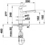 Кухонный смеситель BLANCO FELISA-S поверхность нержавеющая сталь