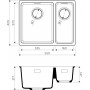 Кухонная мойка Omoikiri Kata 55-2-U-PA Artgranit/пастила (4993386)