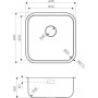 Кухонная мойка Omoikiri Omi 44-U/IF-IN Quadro нержавеющая сталь (4993494)