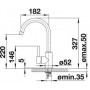 Кухонный смеситель BLANCO MIDA хром подводка 1/2 524201