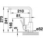 Кухонный смеситель BLANCO MILA хром подводка 1/2 524213