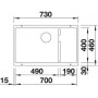 Кухонная мойка BLANCO SUBLINE 700-U Level SILGRANIT серый беж с отв.арм. InFino