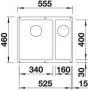 Кухонная мойка BLANCO SUBLINE 340/160-U SILGRANIT белый (чаша справа) с отв.арм. InFino 523562