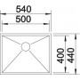 Кухонная мойка BLANCO ZEROX 500-IF нерж. сталь зеркальная полировка 521588