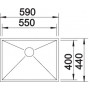 Кухонная мойка BLANCO ZEROX 550-IF нерж. сталь зеркальная полировка 521590