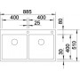 Кухонная мойка BLANCO CLARON 400/400-IF/А нерж. сталь зеркальная полировка 521654