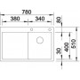 Кухонная мойка BLANCO CLARON 4S-IF/А (чаша справа) нерж. сталь зеркальная полировка 521623