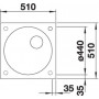 Кухонная мойка BLANCO ARTAGO 6-IF/A антрацит с отводной арматурой InFino 521766