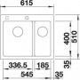 Кухонная мойка BLANCO PLEON 6 Split серый беж без клапана 521696