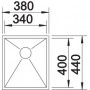 Кухонная мойка BLANCO ZEROX 340-U нерж. сталь зеркальная полировка без клапана авт 521583
