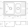 Кухонная мойка Omoikiri Sagami 79-2-IN-L нерж.сталь/нержавеющая сталь 4993447