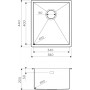 Кухонная мойка Omoikiri TAKI 38-U/IF-IN нержавеющая сталь (4973043)