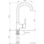 Кухонный смеситель Zigmund & Shtain ZS 0500 черный базальт