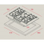 Газовая варочная панель Teka CGW LUX 70 5G AI AL TR CI NAT