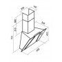 Вытяжка наклонная MBS VIOLA 160 GLASS белая