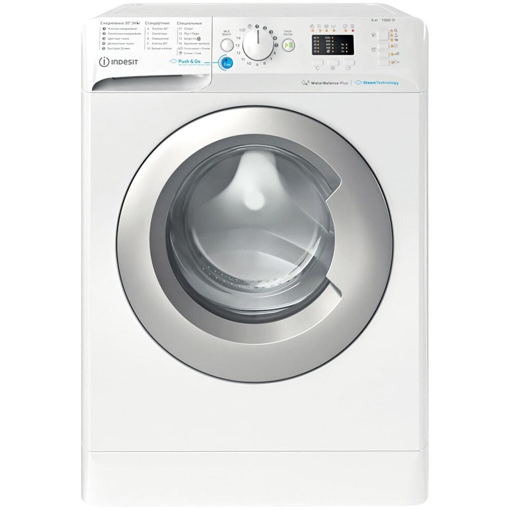 Стиральная машина Indesit BWSA 61051 WSV RU белый — купить в  Интернет-магазин бытовой техники и электроники Салон Спектр в г. Владимире  с доставкой. Характеристики, цена 19 990 руб. Indesit BWSA 61051 WSV